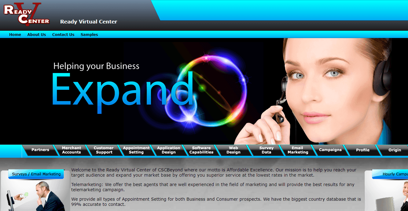Ready Virtual Center website